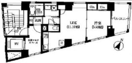 ベルア池尻 701 間取り図