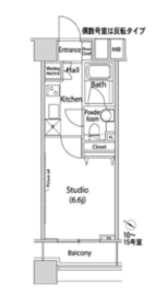 ファーストリアルタワー新宿 1712 間取り図