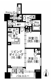 ミリアレジデンス中野坂上 6階 間取り図