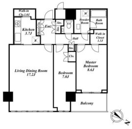 THE ROPPONGI TOKYO CLUB RESIDENCE 33階 間取り図