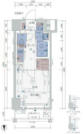 エステムコート亀戸東京イースト 2階 間取り図