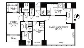 THE ROPPONGI TOKYO CLUB RESIDENCE 31階 間取り図
