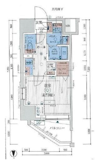 エステムコート亀戸東京イースト 12階 間取り図
