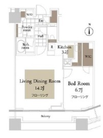 コンシェリア西新宿タワーズウエスト 24階 間取り図