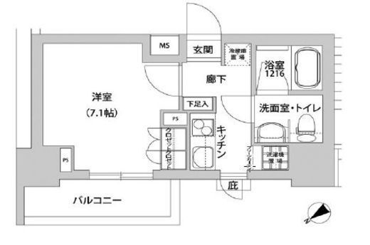 メトロステージ上野 210 間取り図