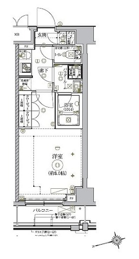 リルシア北新宿 102 間取り図