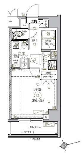 リルシア北新宿 208 間取り図