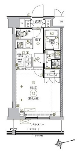 リルシア北新宿 209 間取り図