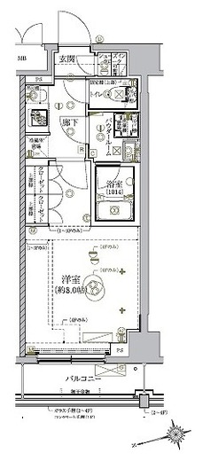 リルシア北新宿 404 間取り図