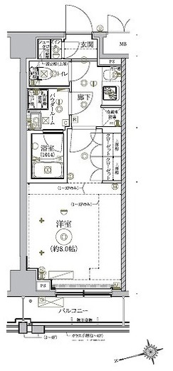 リルシア北新宿 405 間取り図