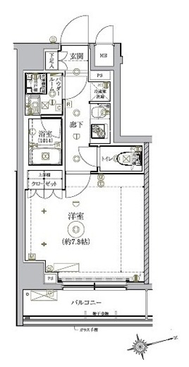 リルシア北新宿 409 間取り図