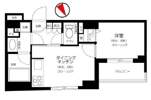プリムローズ浅草ウエスト 8階 間取り図