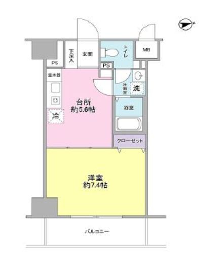 ヴェルデ東日本橋 603 間取り図