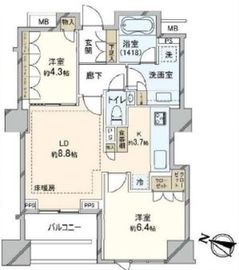 グランスイート広尾 4階 間取り図