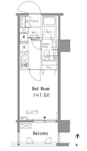 パークアクシス住吉 508 間取り図