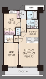 ベイクレストタワー 28階 間取り図