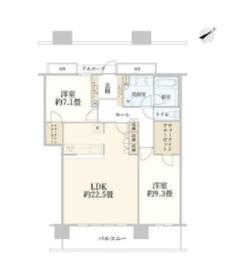 キャピタルマークタワー 24階 間取り図