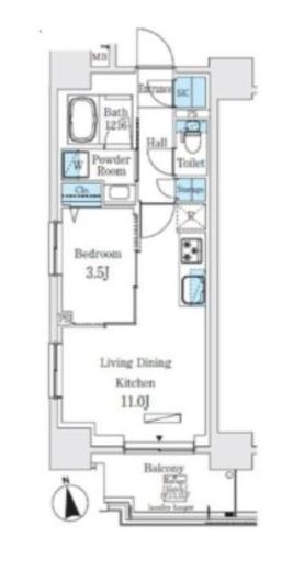 コスモグラシア浅草 1302 間取り図