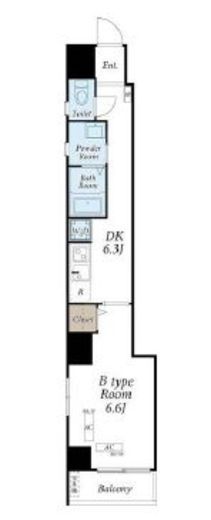 月島輝夜 502 間取り図