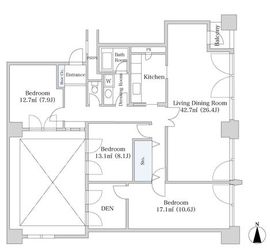 芝浦ハイツ 1502 間取り図