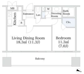 千代田ファーストハイツ 1708 間取り図