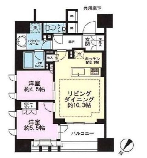 プレミスト東銀座築地エッジコート 12階 間取り図