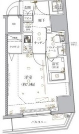 クレイシア文京春日 2階 間取り図