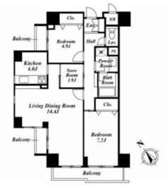 グランドメゾン三軒茶屋 5階 間取り図