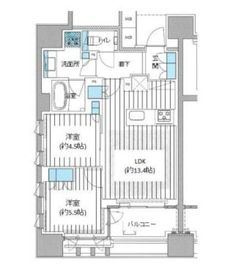 プレミスト東銀座築地エッジコート 5階 間取り図