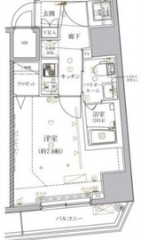 クレイシア文京春日 4階 間取り図