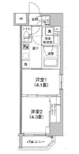 ティモーネプレミアム三ノ輪ステーション 2階 間取り図