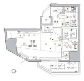 クレイシア文京春日 3階 間取り図