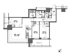 ミッドタワーグランド 23階 間取り図