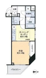 ドメイン広尾 6階 間取り図