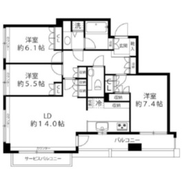 ファミール新宿グランスイートタワー 16階 間取り図