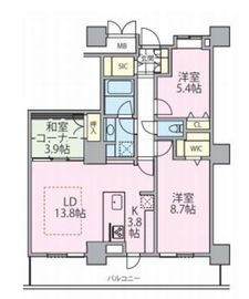 ロイヤルパークスタワー南千住 2602 間取り図