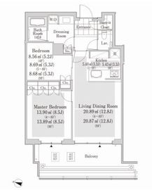 ラ・トゥール新宿アネックス 917 間取り図