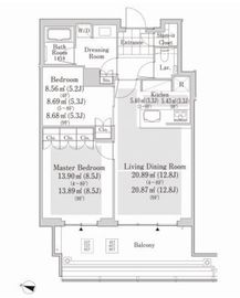 ラ・トゥール新宿アネックス 817 間取り図