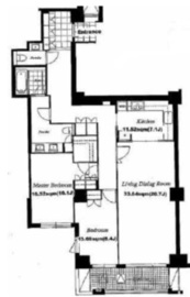 麻布第一マンションズ 502 間取り図