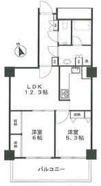 代官山アドレス ザ・タワー 8階 間取り図