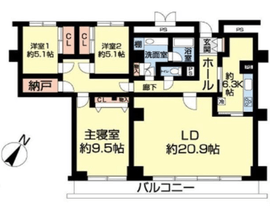 プラティーヌ田町 214 間取り図