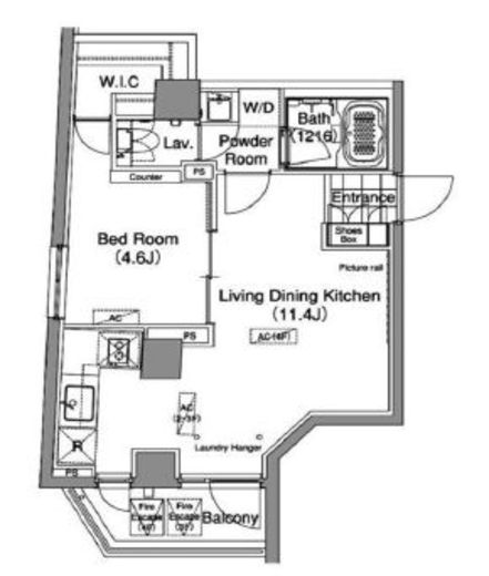 ライズ六本木永坂 207 間取り図