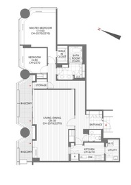 赤坂溜池タワーレジデンス 2101 間取り図