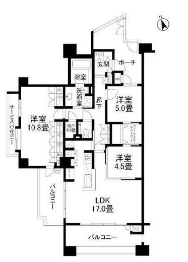グランエスタ 18階 間取り図