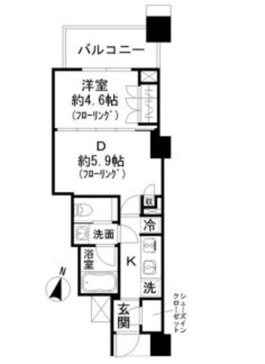 パークホームズ中目黒 3階 間取り図
