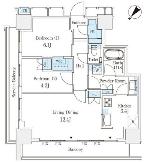 ミッドタワーグランド 5階 間取り図