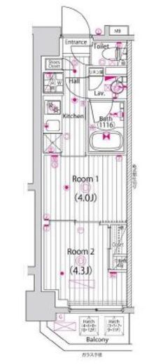 グランド・ガーラ木場 8階 間取り図