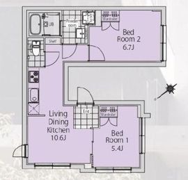 エクサム三軒茶屋2 401 間取り図