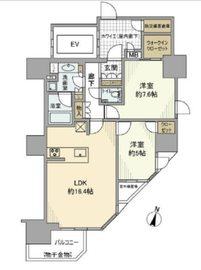 グランレ・ジェイド渋谷富ヶ谷 5階 間取り図