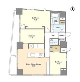 ISM御茶ノ水 1201 間取り図